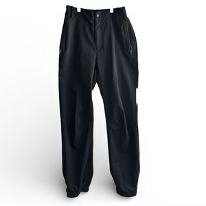 MARMOT Soft Shell Pants Zip Button Ankle Black Insulate Lined